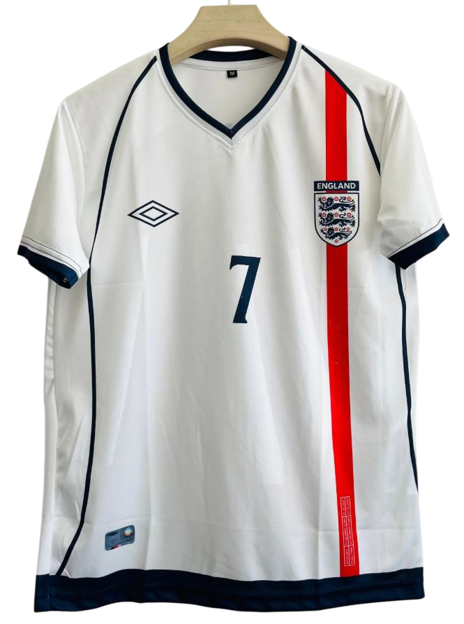 England 2002 World Cup Football Shirt | #7 David Beckham