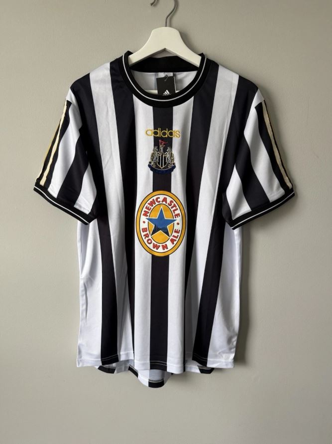 NEWCASTLE UNITED 1997/1999 AWAY FOOTBALL SHIRT #9 SHEARER