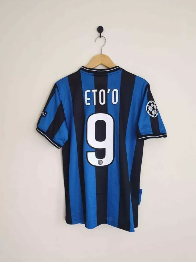 Inter Milan 2009/10 UCL Final Home Football Shirt #9 Eto’o