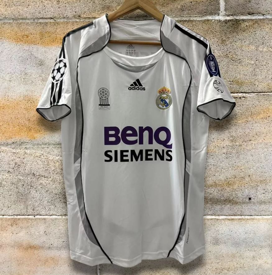 Real Madrid 2006/07 Retro Football Shirt – Beckham #23 White UCL Edition
