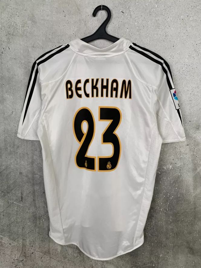 Real Madrid 2004/05 Home Football Shirt #23 Beckham | Classic LFP Edition