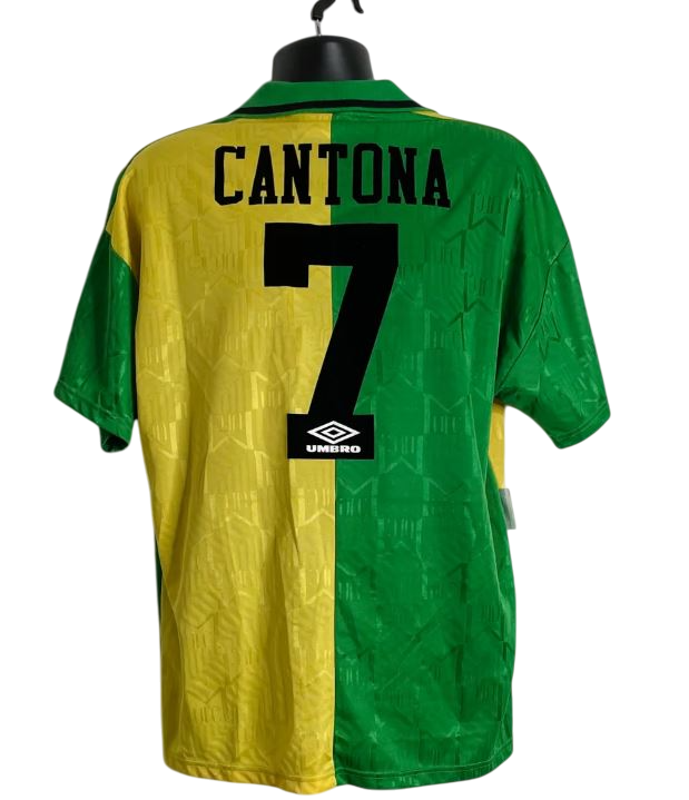 Manchester United 1992 Eric Cantona #7 Green & Gold Retro football shirt