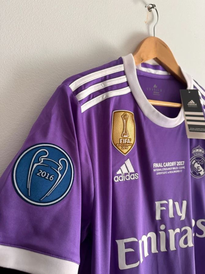 Ronaldo #7 Real Madrid 2016/17 UCL Final Purple Away Football Shirt