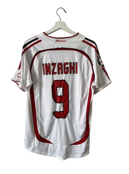 AC Milan 2006/07 UCL Final Away Football Shirt #9 Inzaghi