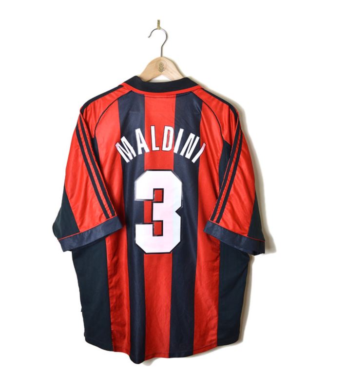 AC Milan 1998/99 Home Football Shirt #3 Paolo Maldini