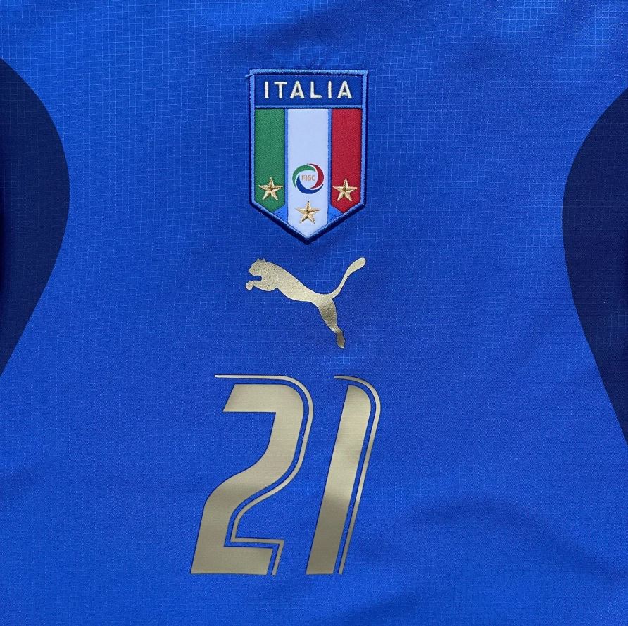 Italy 2006 World Cup Home Football Shirt | #21 Andrea Pirlo