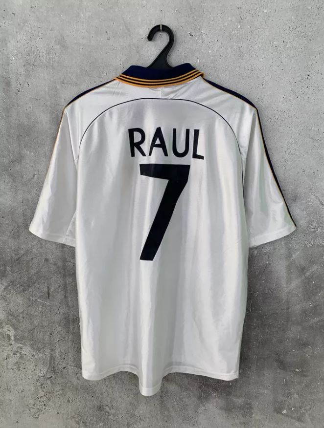 Real Madrid 1999/2000 Home Football Shirt #7 Raul
