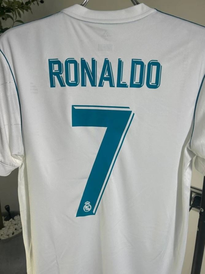 Ronaldo #7 Real Madrid 2017/18 UCL Final Home Football Shirt