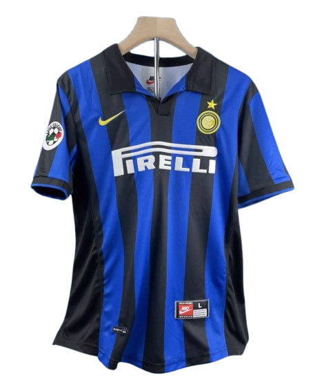 Inter Milan 1997/98 Retro Home Football Shirt #9 Ronaldo