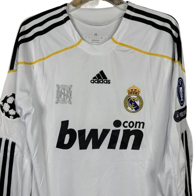 Real Madrid 2009/10 Home Long Sleeve – Ronaldo #9 UCL Retro Shirt