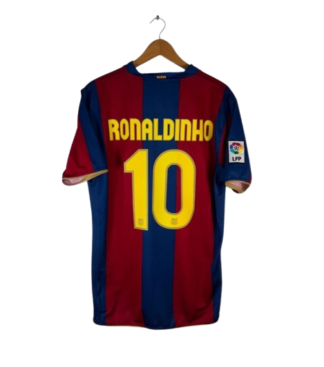 FC Barcelona 2007/08 Retro Home Shirt – Ronaldinho #10 | LFP Edition