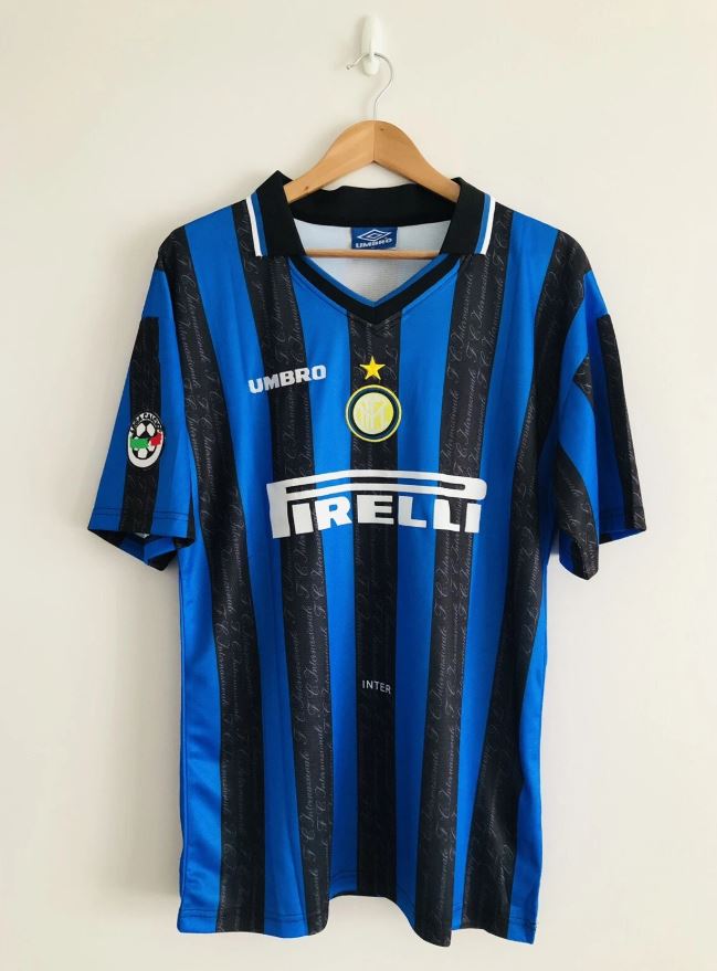 Inter Milan 1997 Retro Home Football Shirt #10 Ronaldo