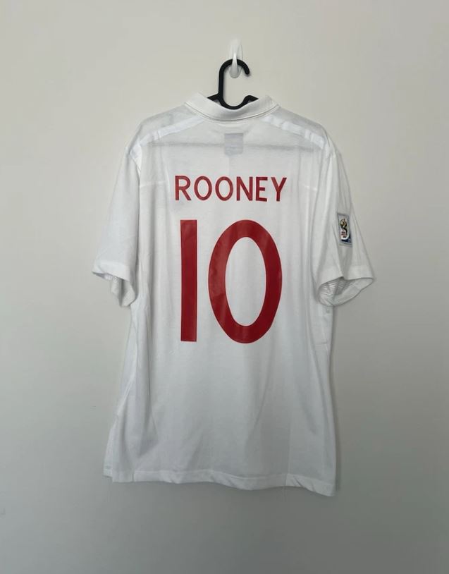 England 2010 World Cup Home Football Shirt | #10 Wayne Rooney