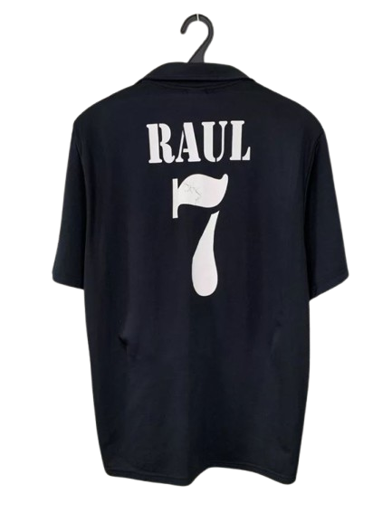 Real Madrid 2002/03 Away Football Shirt #7 Raúl | Black LFP Edition