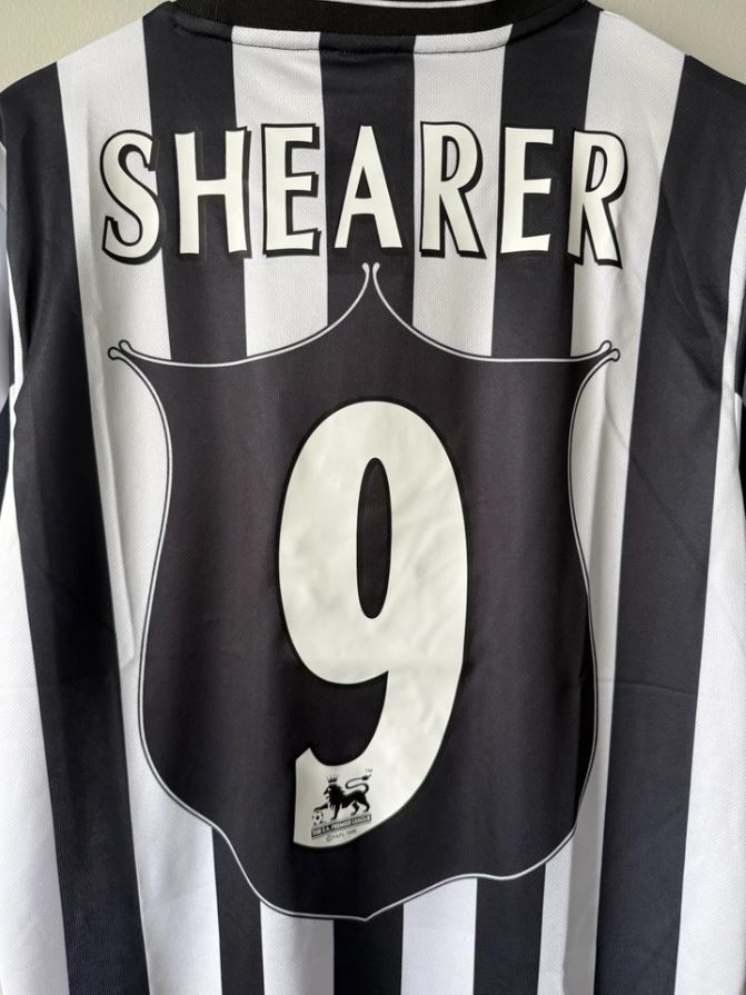 NEWCASTLE UNITED 1997/1999 AWAY FOOTBALL SHIRT #9 SHEARER