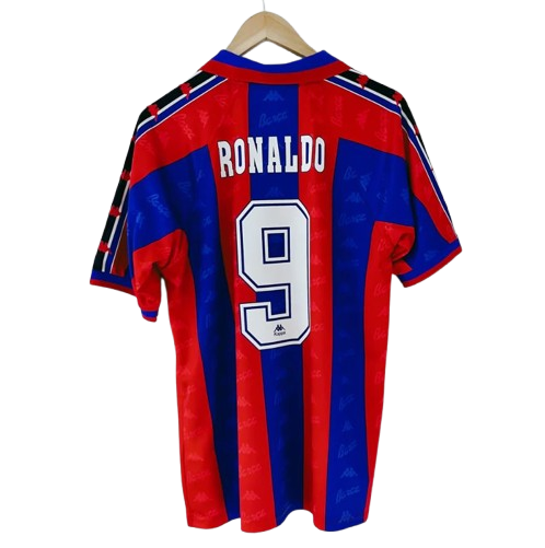 Ronaldo #9 Retro Barça Football Shirt – 1996/97 Home Kit Tribute