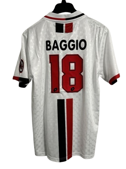 AC Milan 1995 Retro Home Football Shirt #18 Roberto Baggio | Vintage Classic |