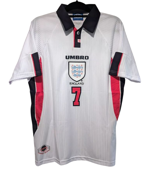 England 1998 Home Retro Football Shirt | #7 David Beckham