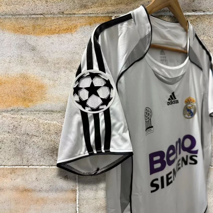 Real Madrid 2006/07 Retro Football Shirt – Beckham #23 White UCL Edition
