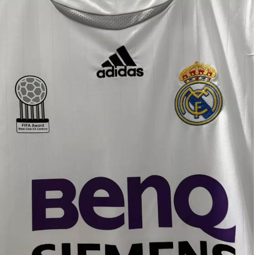 Real Madrid 2006/07 Retro Football Shirt – Beckham #23 White UCL Edition