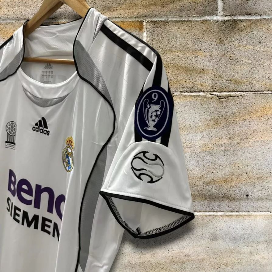 Real Madrid 2006/07 Retro Football Shirt – Beckham #23 White UCL Edition
