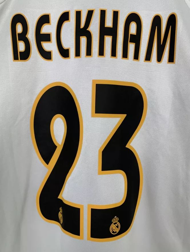 Real Madrid 2004/05 Home Football Shirt #23 Beckham | Classic LFP Edition