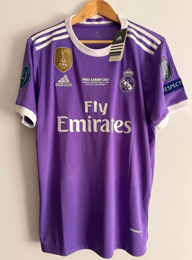Ronaldo #7 Real Madrid 2016/17 UCL Final Purple Away Football Shirt