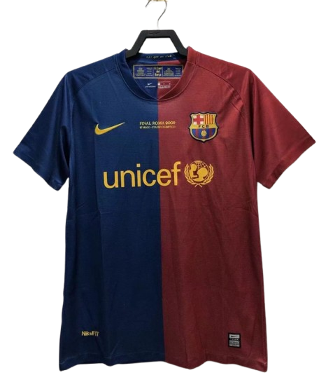 FC Barcelona 2008/09 Retro Home Shirt – Messi #10 | UCL Final Edition