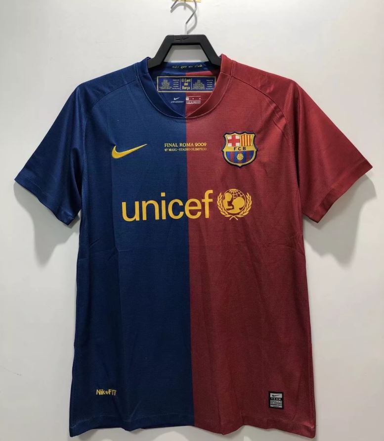 FC Barcelona 2008/09 Retro Home Shirt – Messi #10 | UCL Final Edition