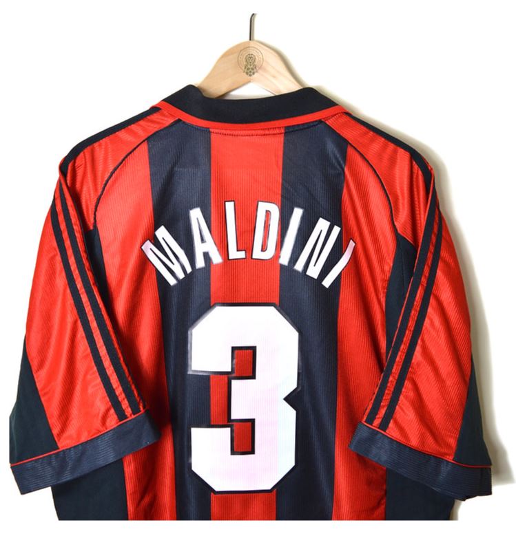 AC Milan 1998/99 Home Football Shirt #3 Paolo Maldini