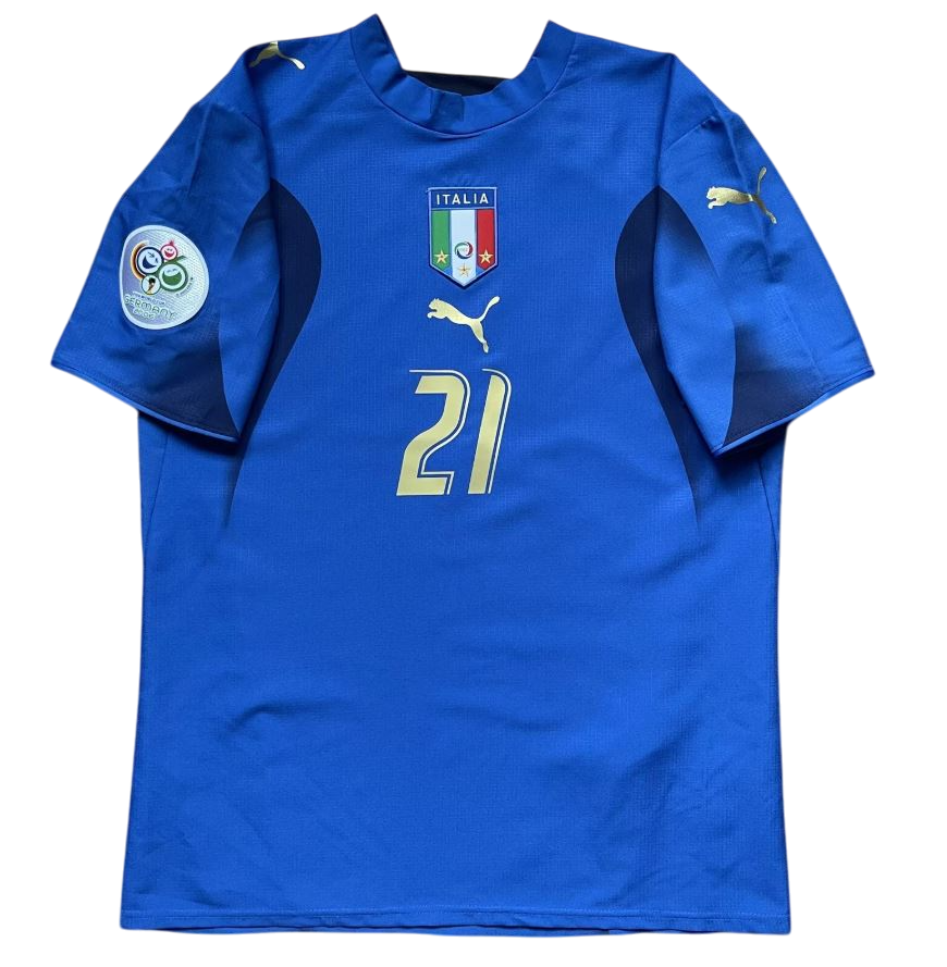 Italy 2006 World Cup Home Football Shirt | #21 Andrea Pirlo