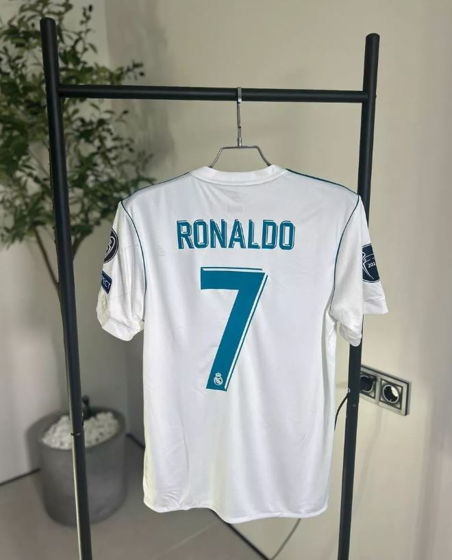Ronaldo #7 Real Madrid 2017/18 UCL Final Home Football Shirt