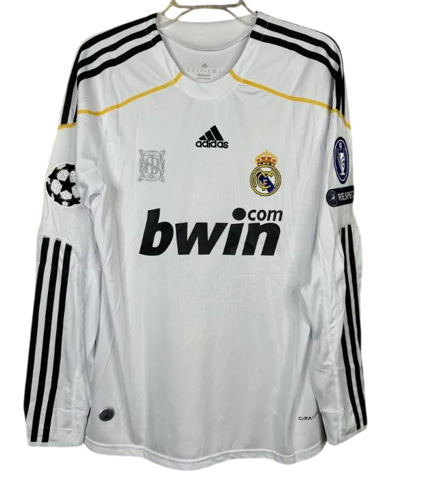 Real Madrid 2009/10 Home Long Sleeve – Ronaldo #9 UCL Retro Shirt