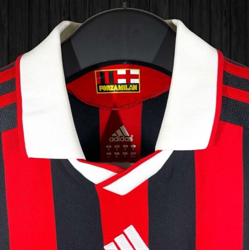 AC Milan 2009/10 Long Sleeve Home Football Shirt #80 Ronaldinho | UCL Edition