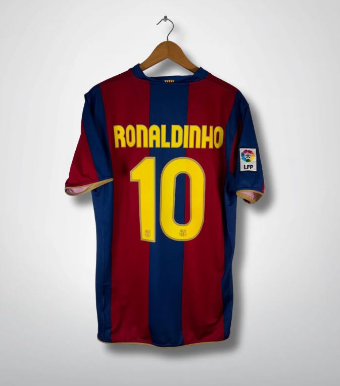 FC Barcelona 2007/08 Retro Home Shirt – Ronaldinho #10 | LFP Edition