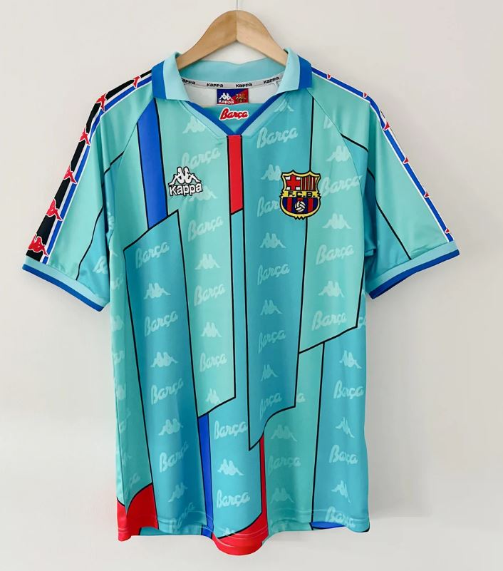 FC Barcelona 1996/97 Away Retro Jersey – Ronaldo #9