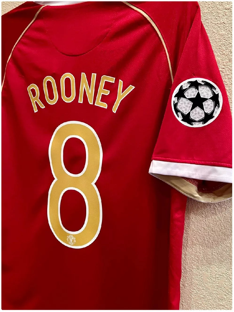 Manchester United 2006/07 Home Shirt – Wayne Rooney #8 – UCL Edition – Short Sleeve