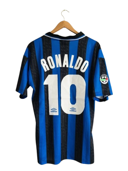 Inter Milan 1997 Retro Home Football Shirt #10 Ronaldo
