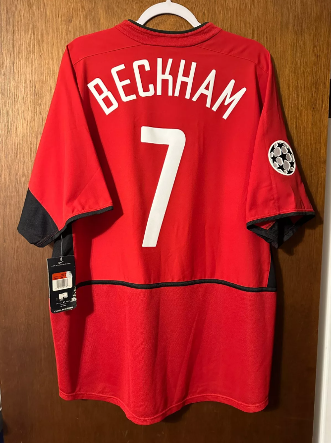 David Beckham #7 Manchester United Retro footbal Jersey 02/03 |  Era (UCL Edition) football shirt