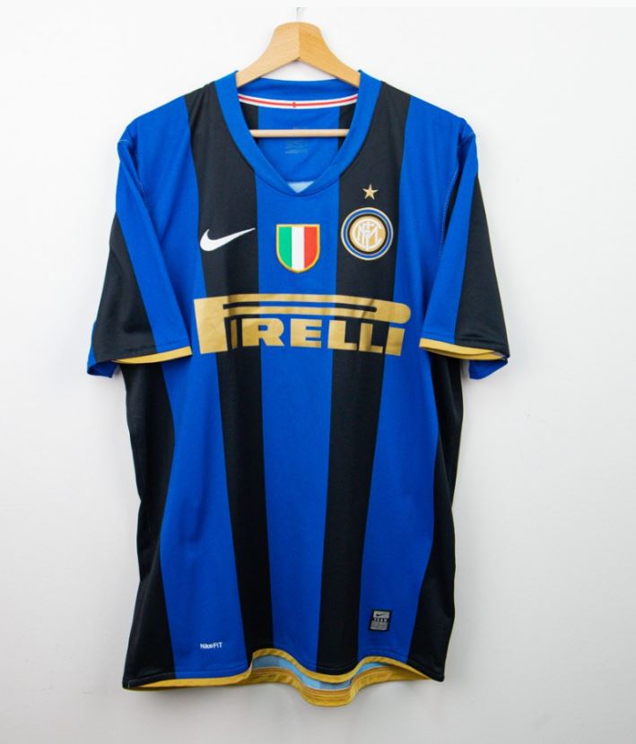 Inter Milan 2008/09 Home Football Shirt #4 Zanetti