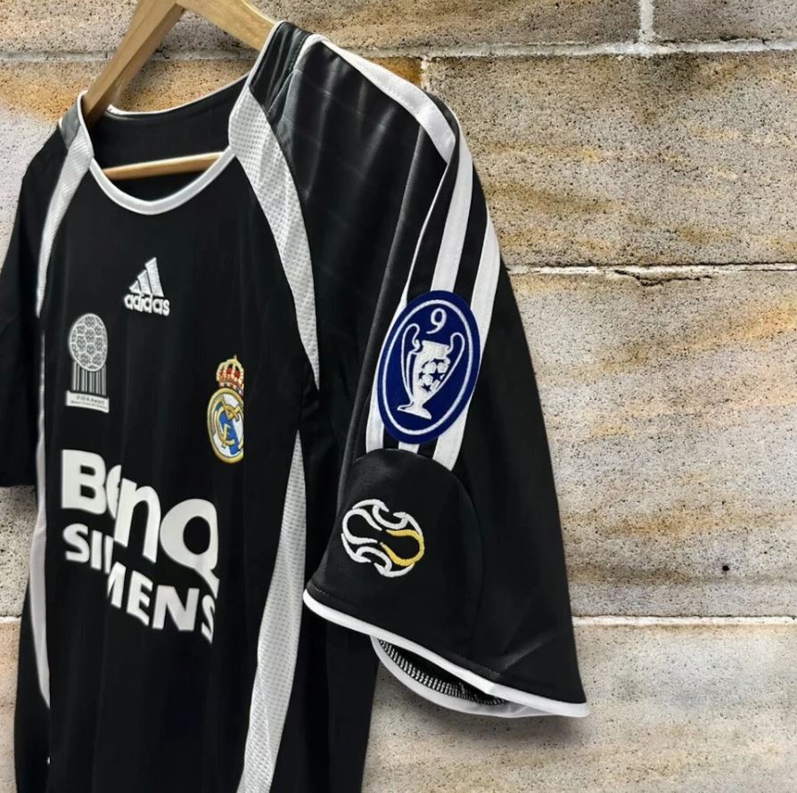Real Madrid 2006/07 UCL Retro Football Shirt – Zidane #5 Black UCL Edition